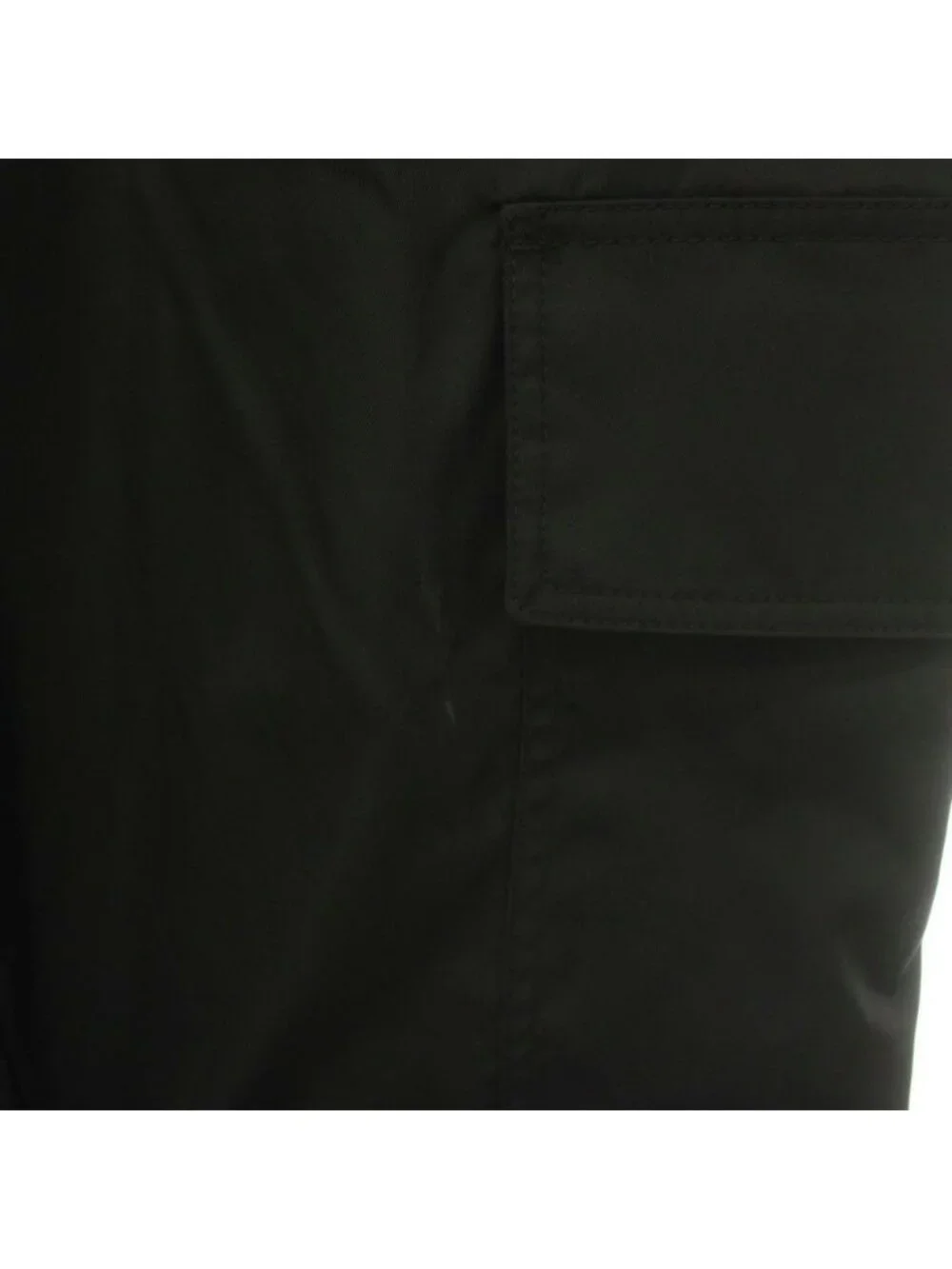 Prada Re-Nylon Triangle Logo Cargo Pants Zipper Fly Nylon S Black NR AD